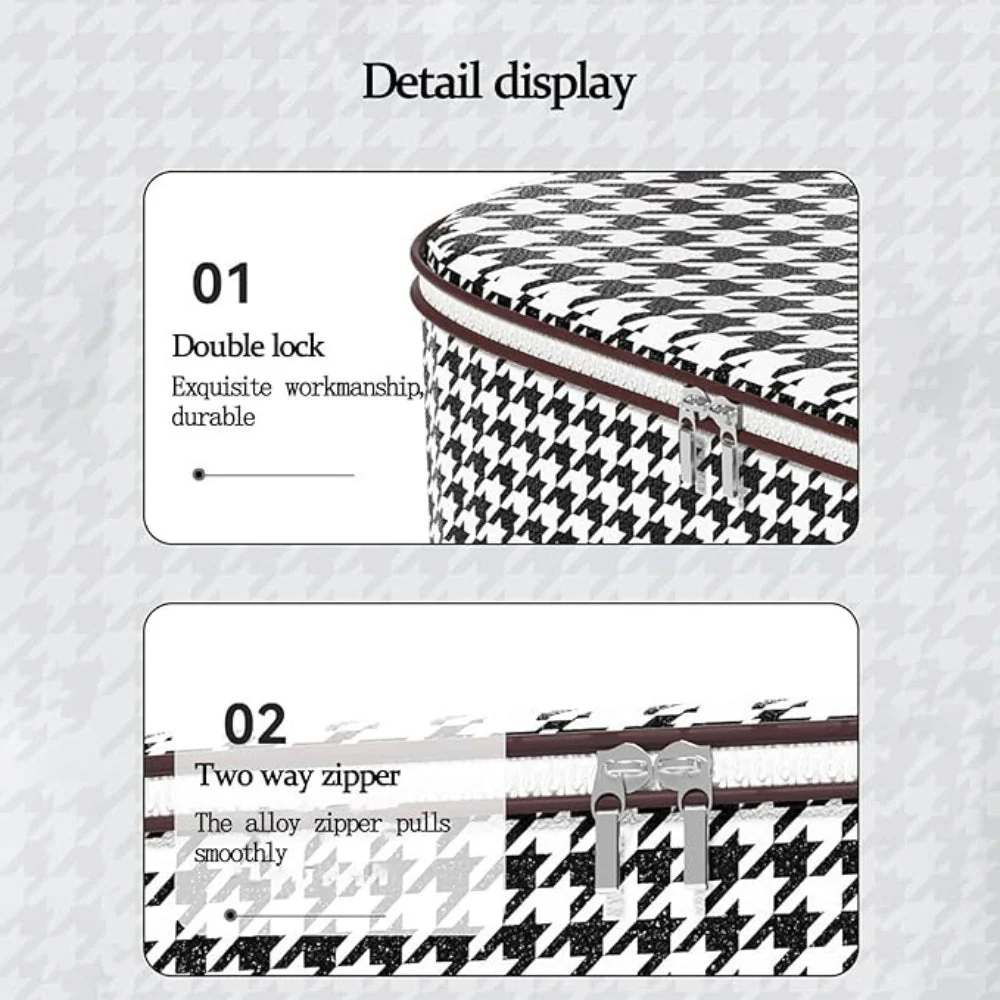 Houndstooth Collapsible Storage Box - Image 3