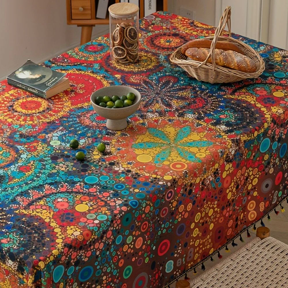 Hypno Bloom Tassel Tablecloth - Image 2