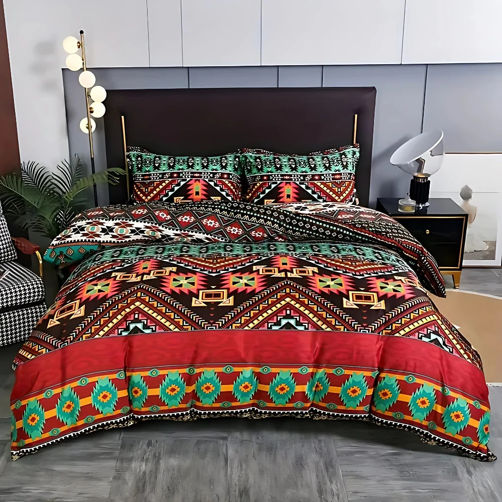Indara Boho Tribal Print Duvet Cover Set - Image 3