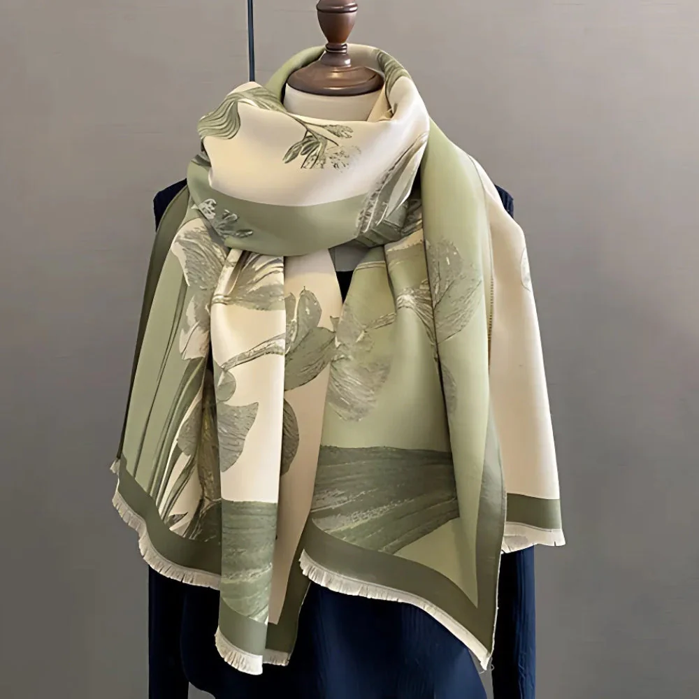 Iris Floral Soft Scarf Shawl - Image 2