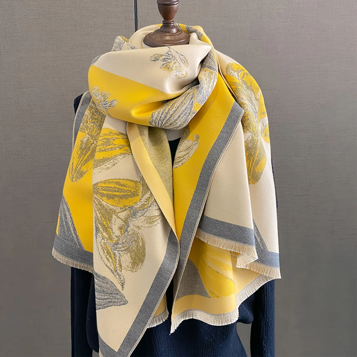 Iris Floral Soft Scarf Shawl - Image 3