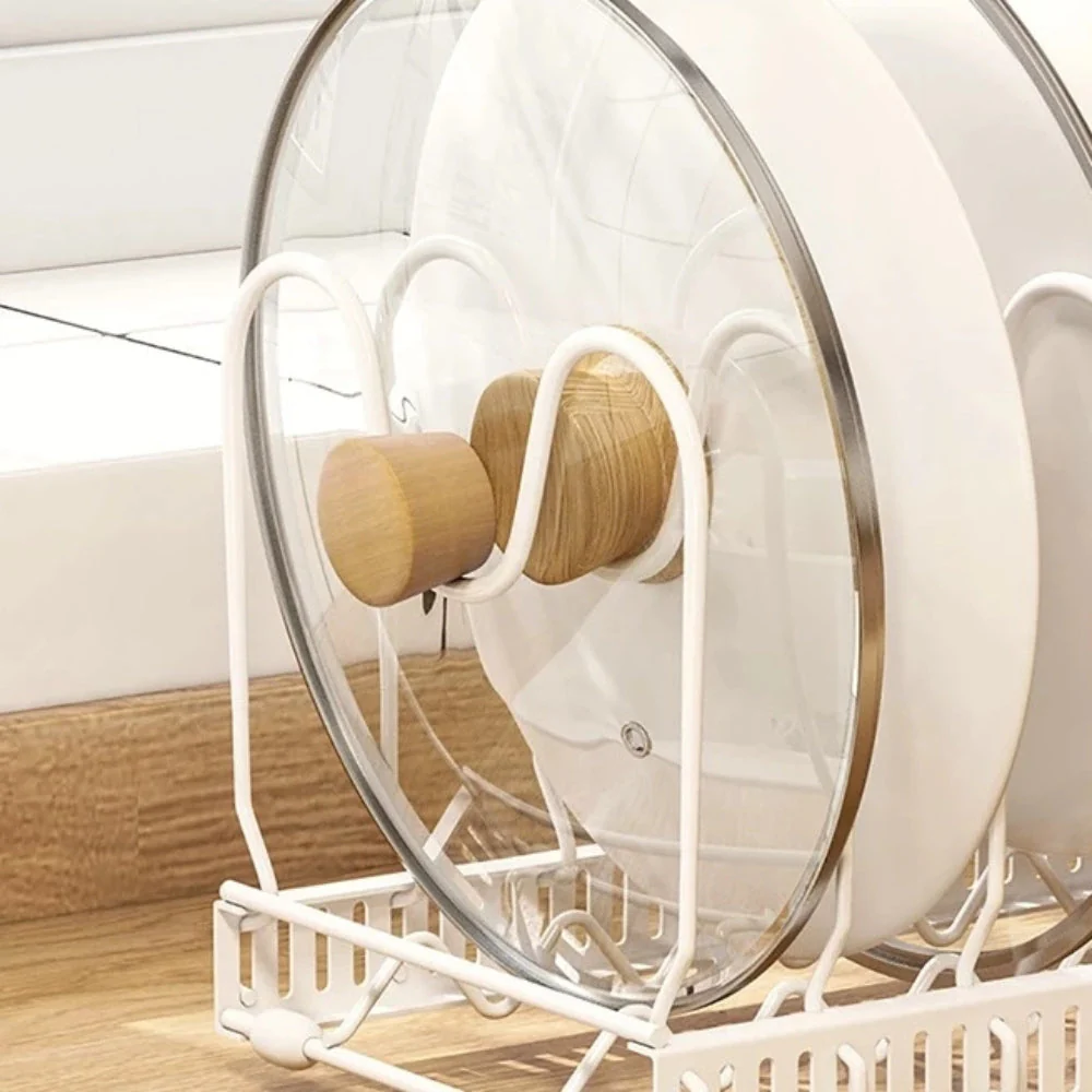 Iron Dish Pot Lid and Utensils Storage Rack - Image 4