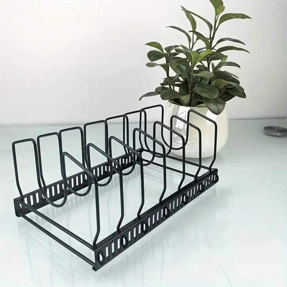 Iron Dish Pot Lid and Utensils Storage Rack - Image 8