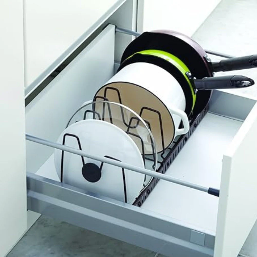 Iron Dish Pot Lid and Utensils Storage Rack - Image 9