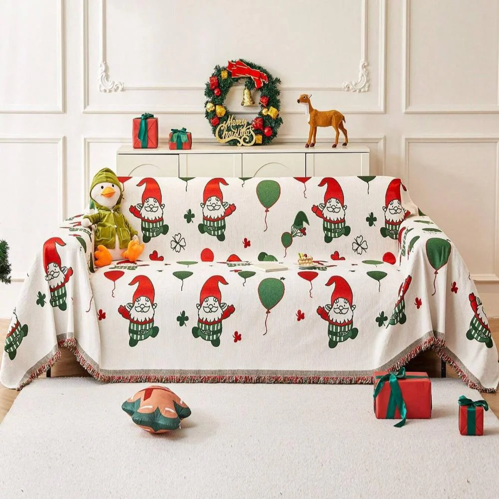 Jolly Gnome Christmas Sofa Cover - Image 4