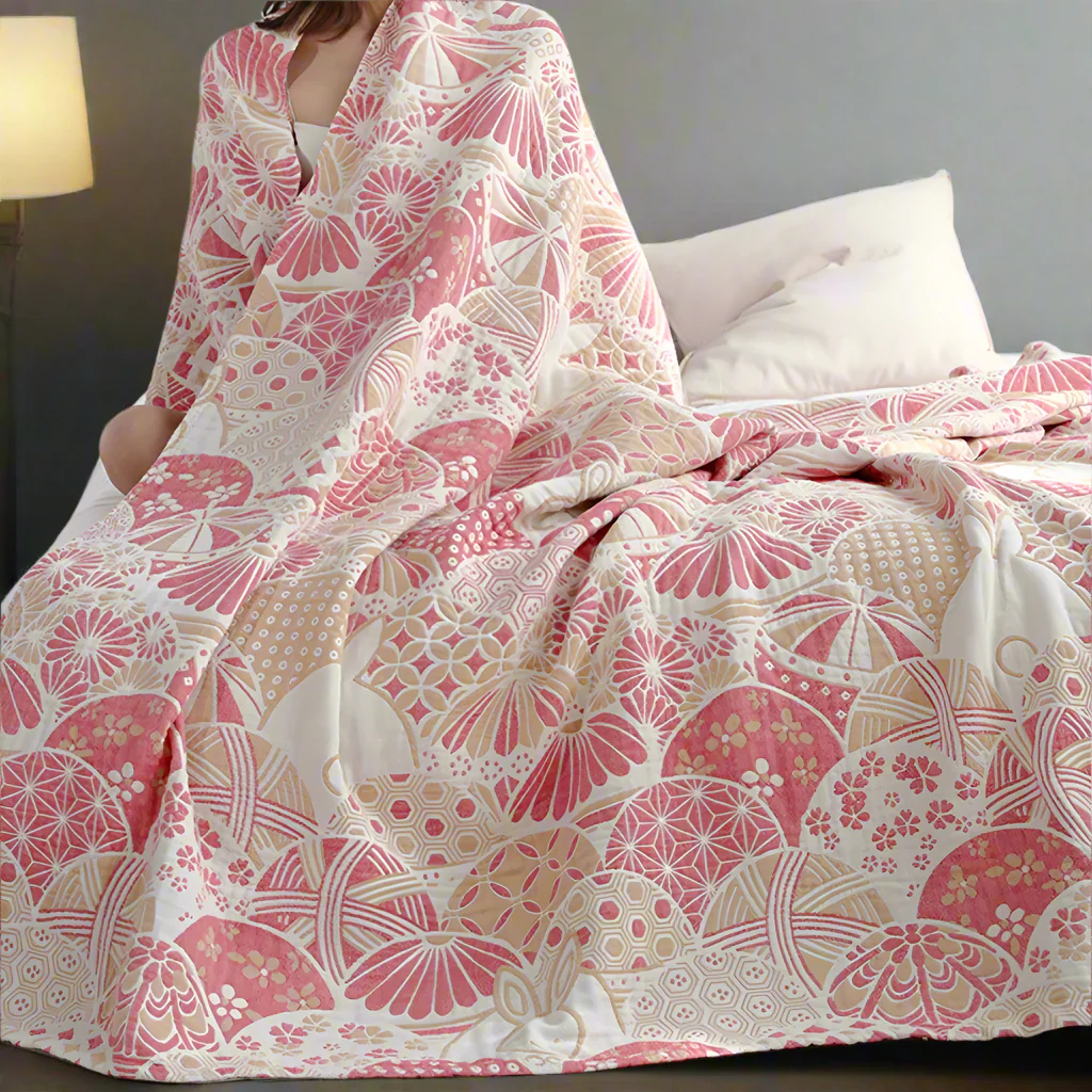 Joyful Haven Four-Layer Cotton Blanket - Image 2