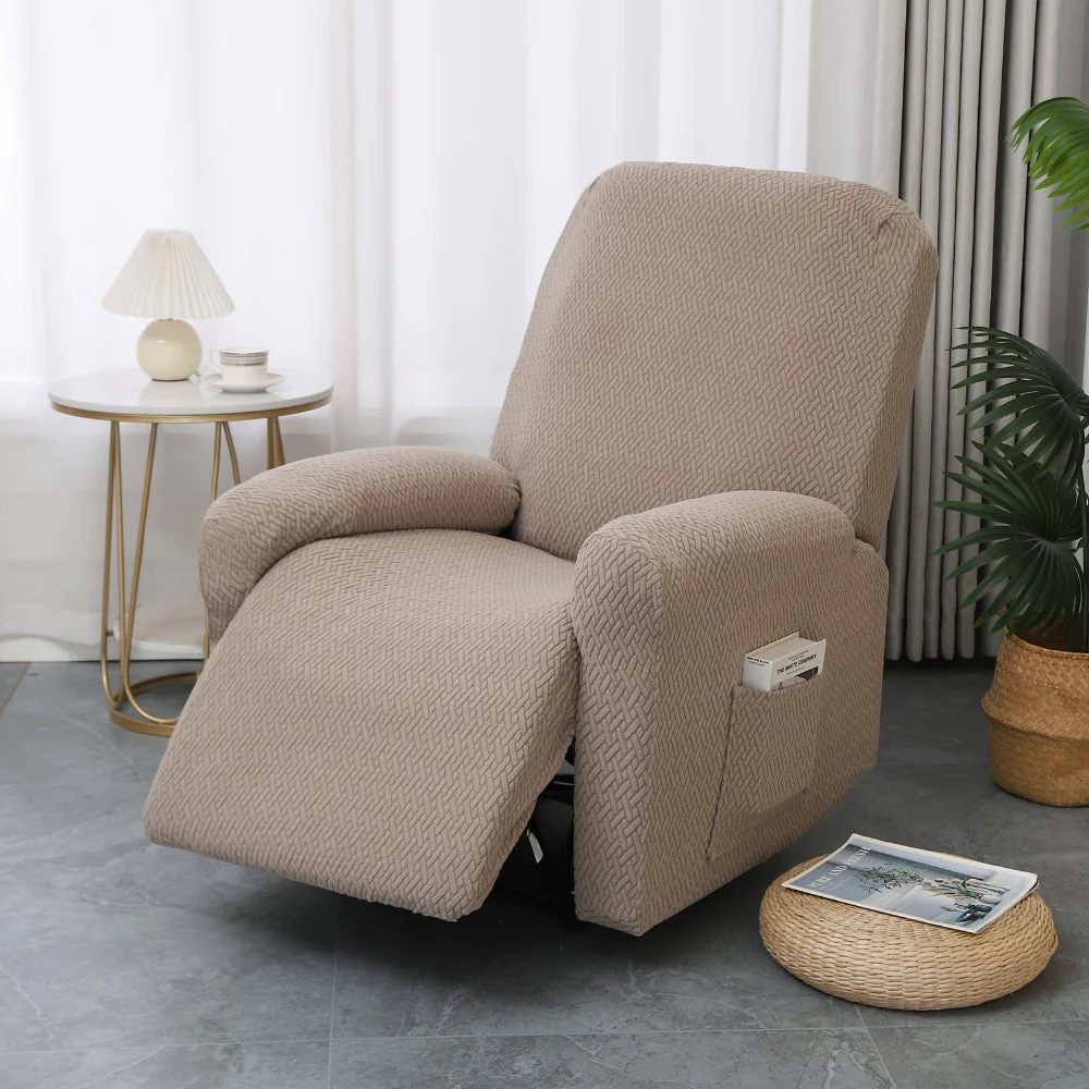 Juno Fitted Recliner Chair Cover Soft Pocket - Image 10