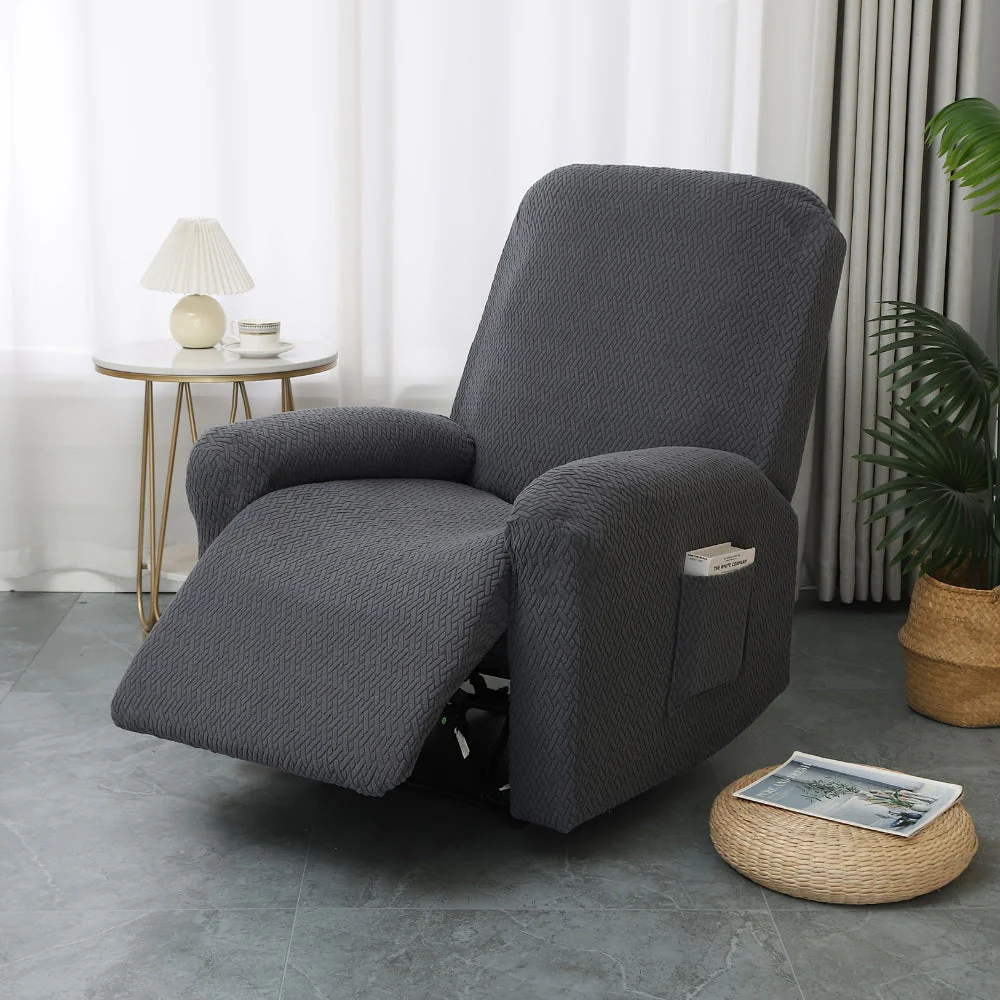 Juno Fitted Recliner Chair Cover Soft Pocket - Image 3