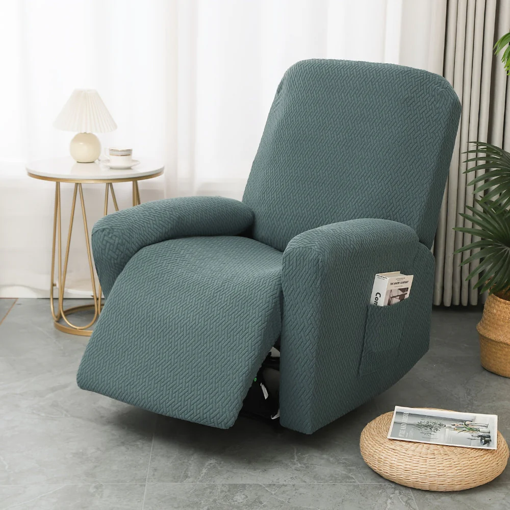 Juno Fitted Recliner Chair Cover Soft Pocket - Image 5