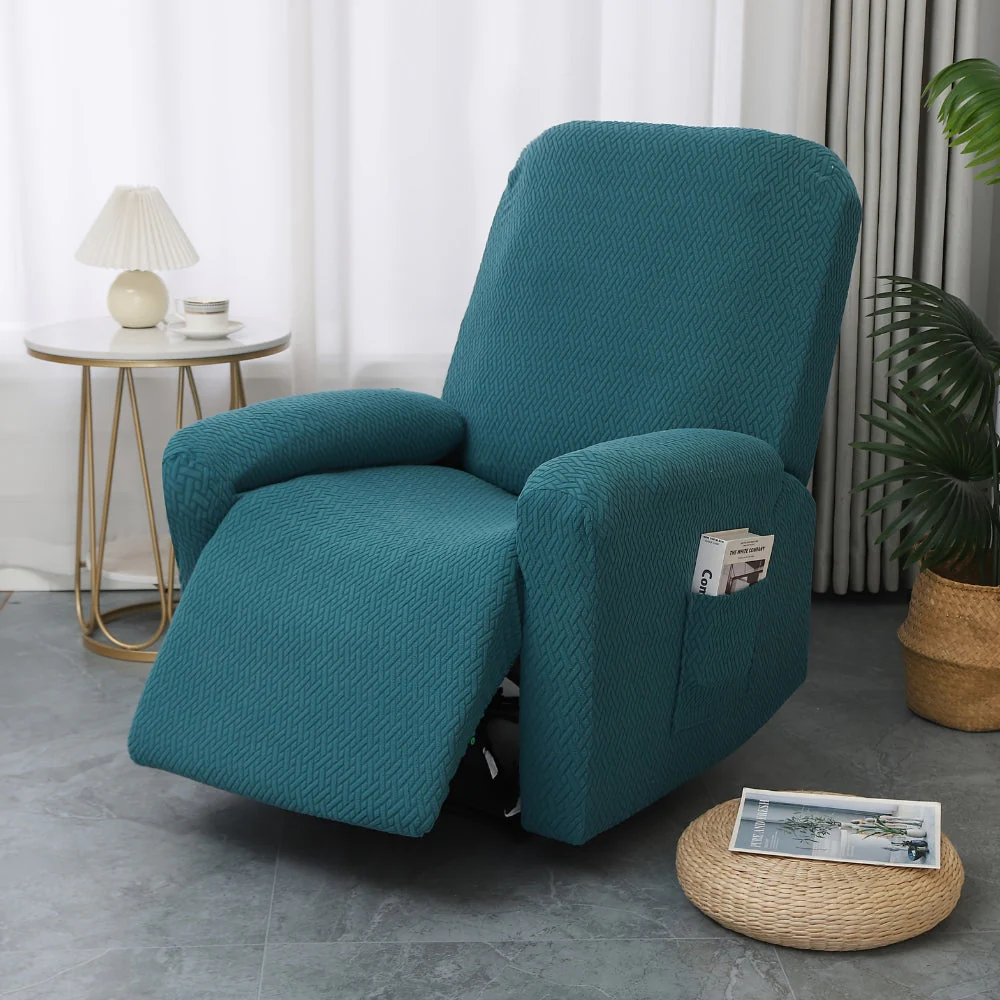 Juno Fitted Recliner Chair Cover Soft Pocket - Image 8