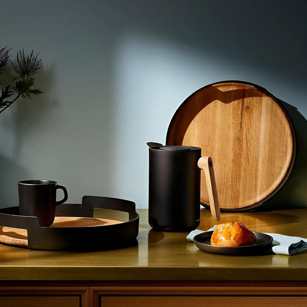 Kaia Modern Bamboo Tray - Image 2