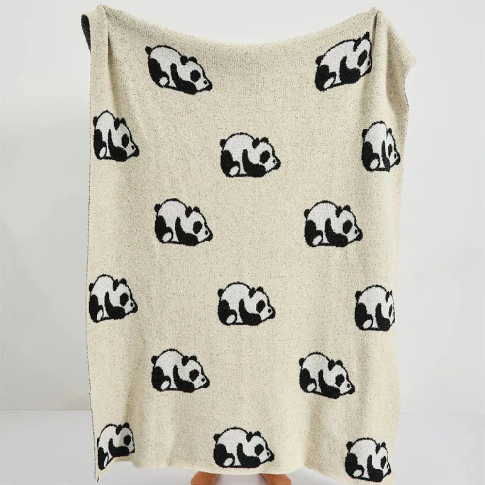 Kawaii Panda Knitted Blanket - Image 4