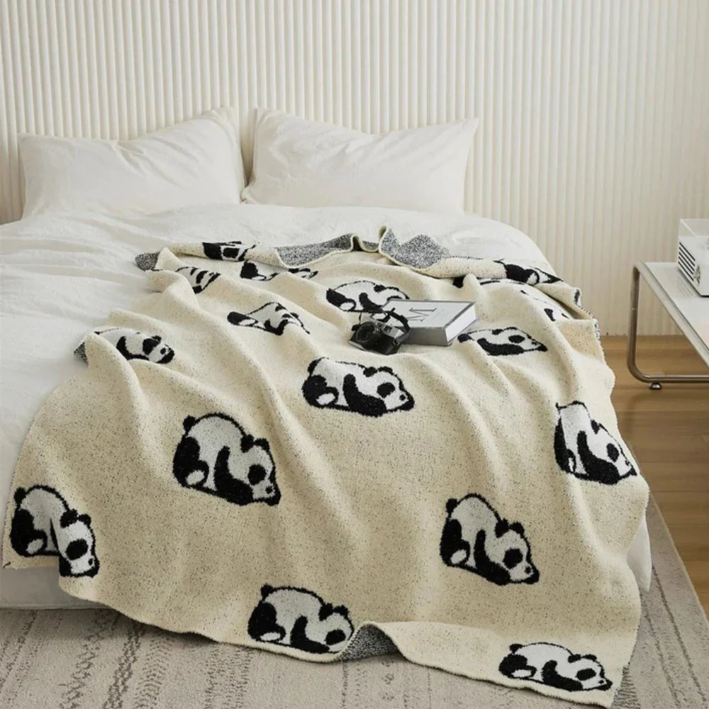 Kawaii Panda Knitted Blanket - Image 5