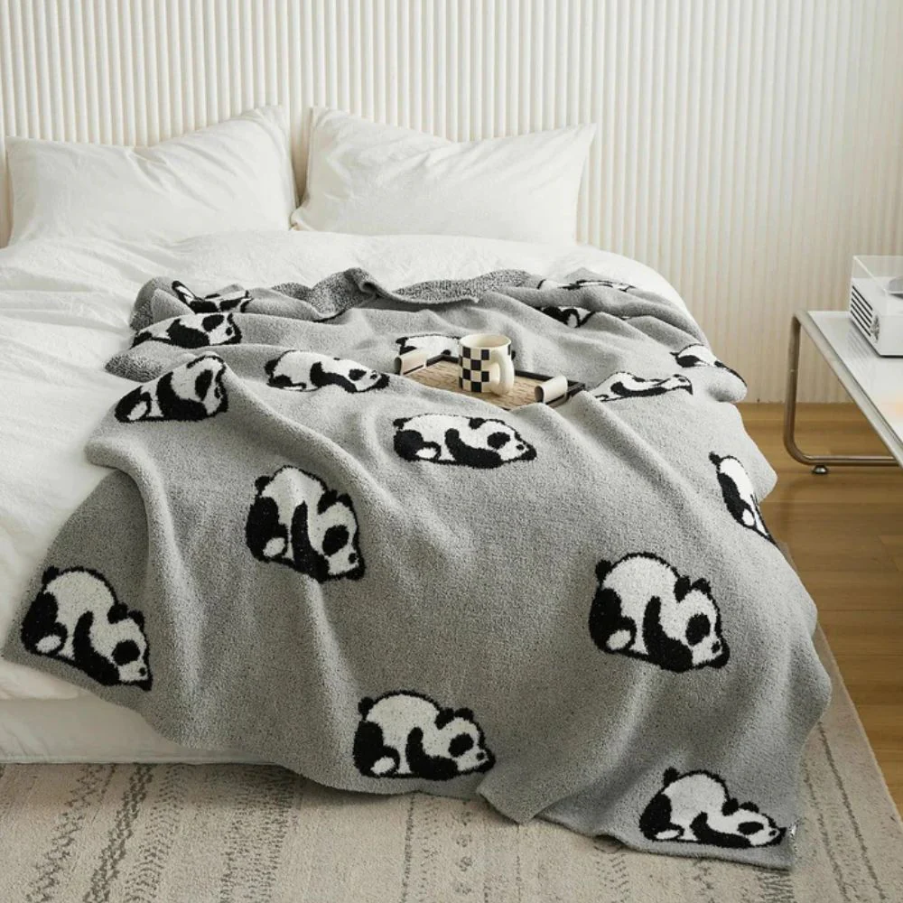 Kawaii Panda Knitted Blanket - Image 7