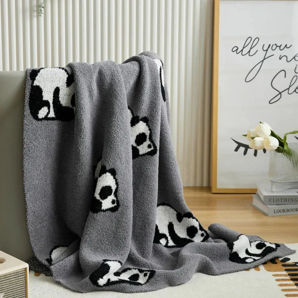Kawaii Panda Knitted Blanket - Image 8