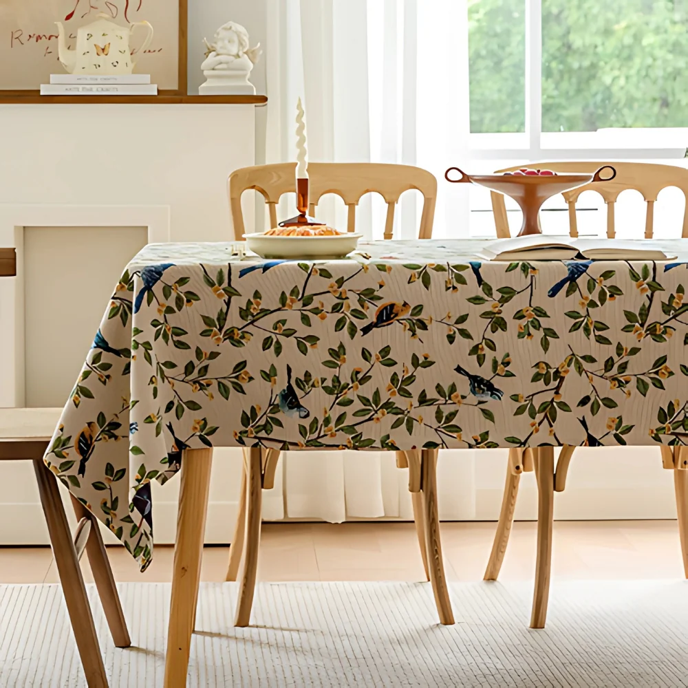Lavish Heritage Floral & Bird Tablecloth - Image 3