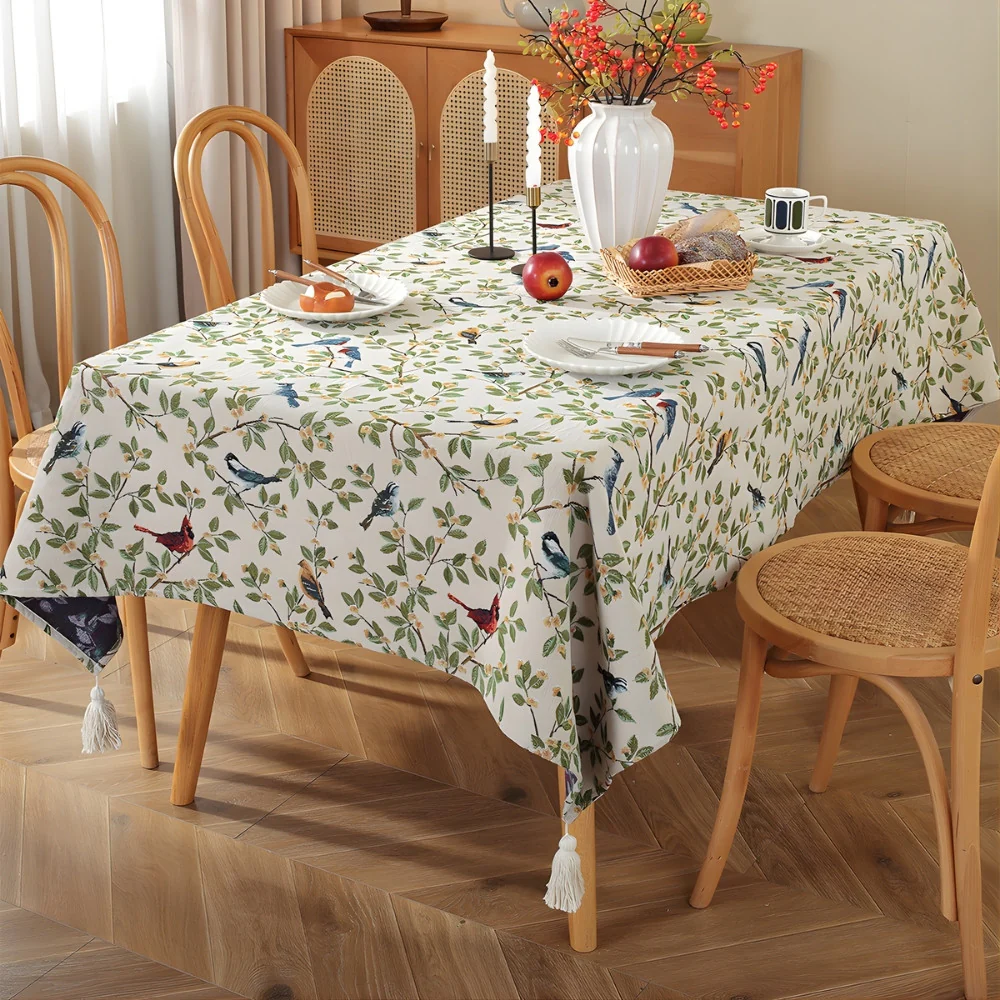 Lavish Heritage Floral & Bird Tablecloth - Image 6