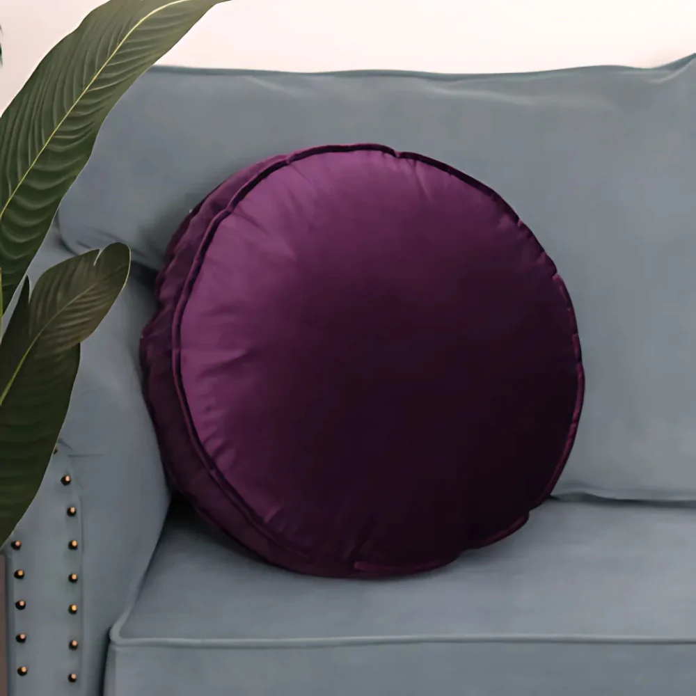 Lavish Velvet Round Cushion - Image 8