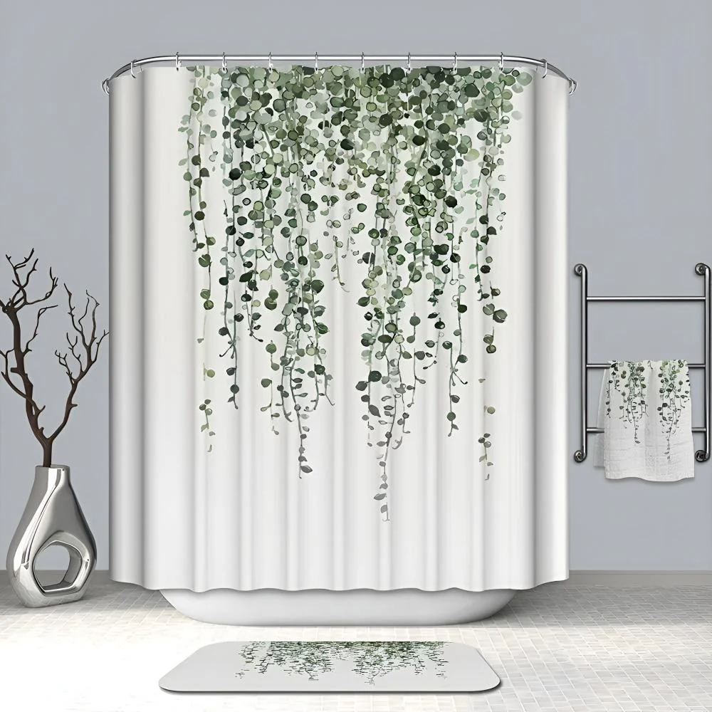 Leaf Drop Vine Shower Curtain - Image 3