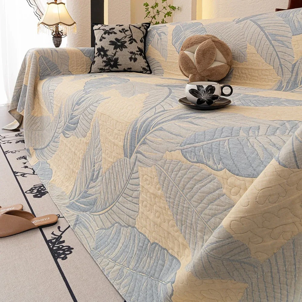 Leaf Pattern Gauze Sofa Cover - Image 2