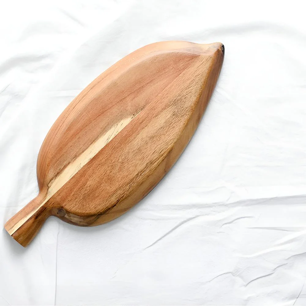 Leaf-Shaped Wooden Serving Plate - Image 7