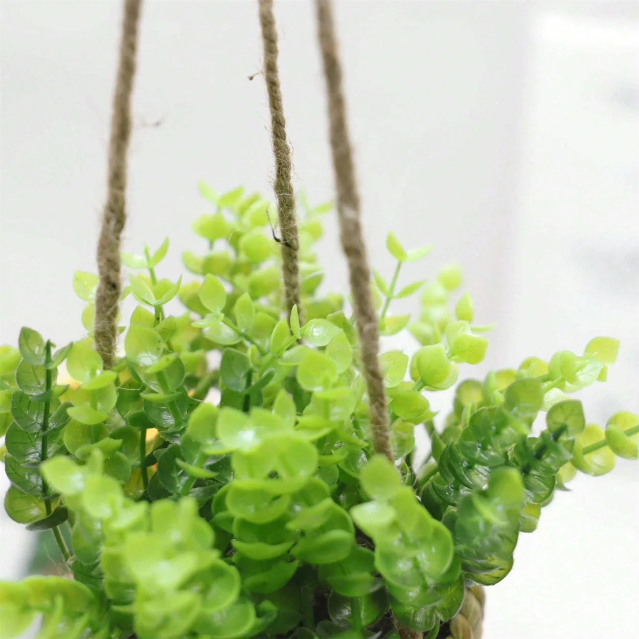 Leafara Hanging Artificial Plant In Woven Basket Pot - Image 5