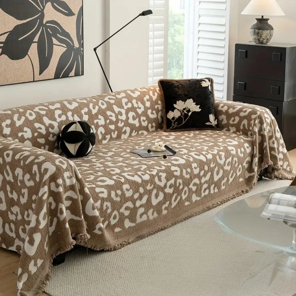 Leopard Print Bohemian Sofa Cover - Image 4