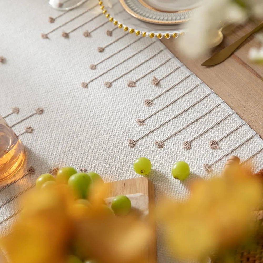 Liora Elegant Tassel Table Runner - Image 3
