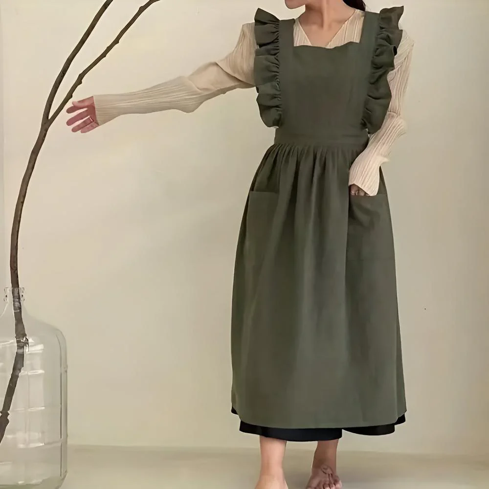 Lotus Leaf Lace Apron - Image 4