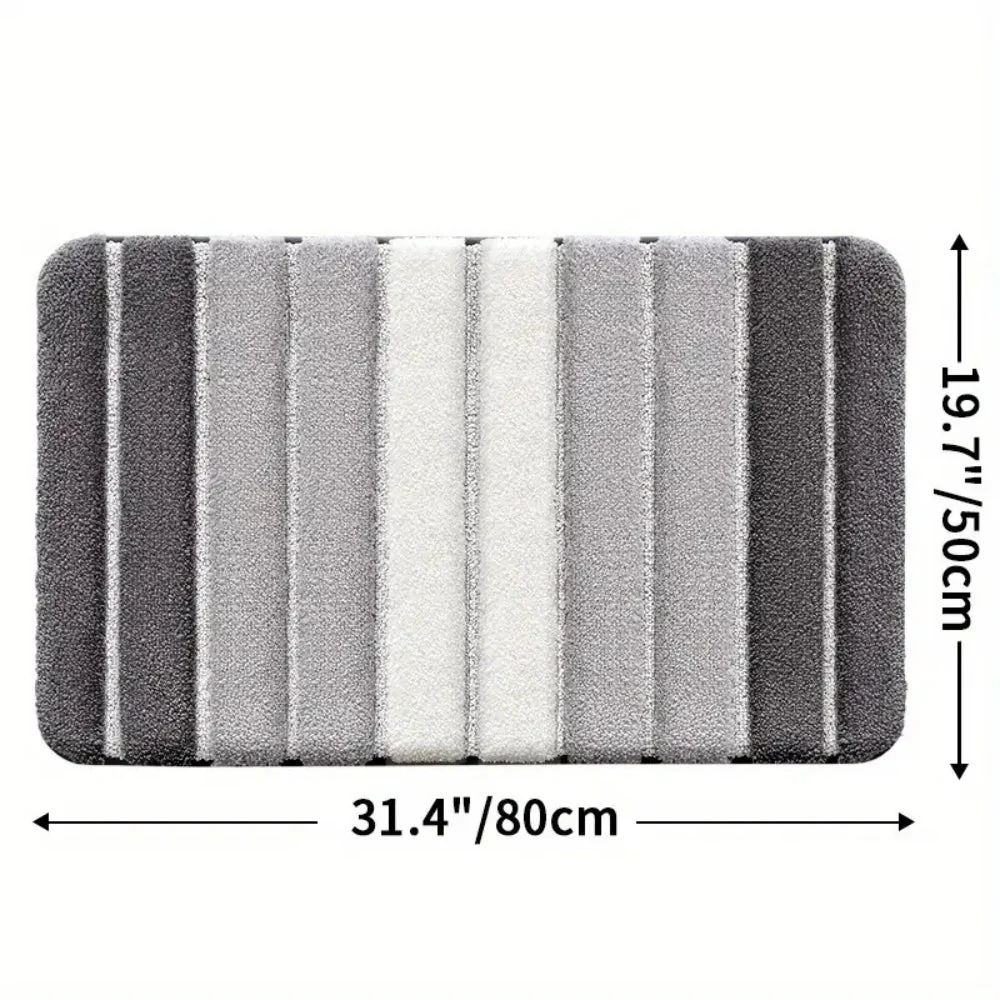 Lumiere Striped Absorbent Bath Mat - Image 3