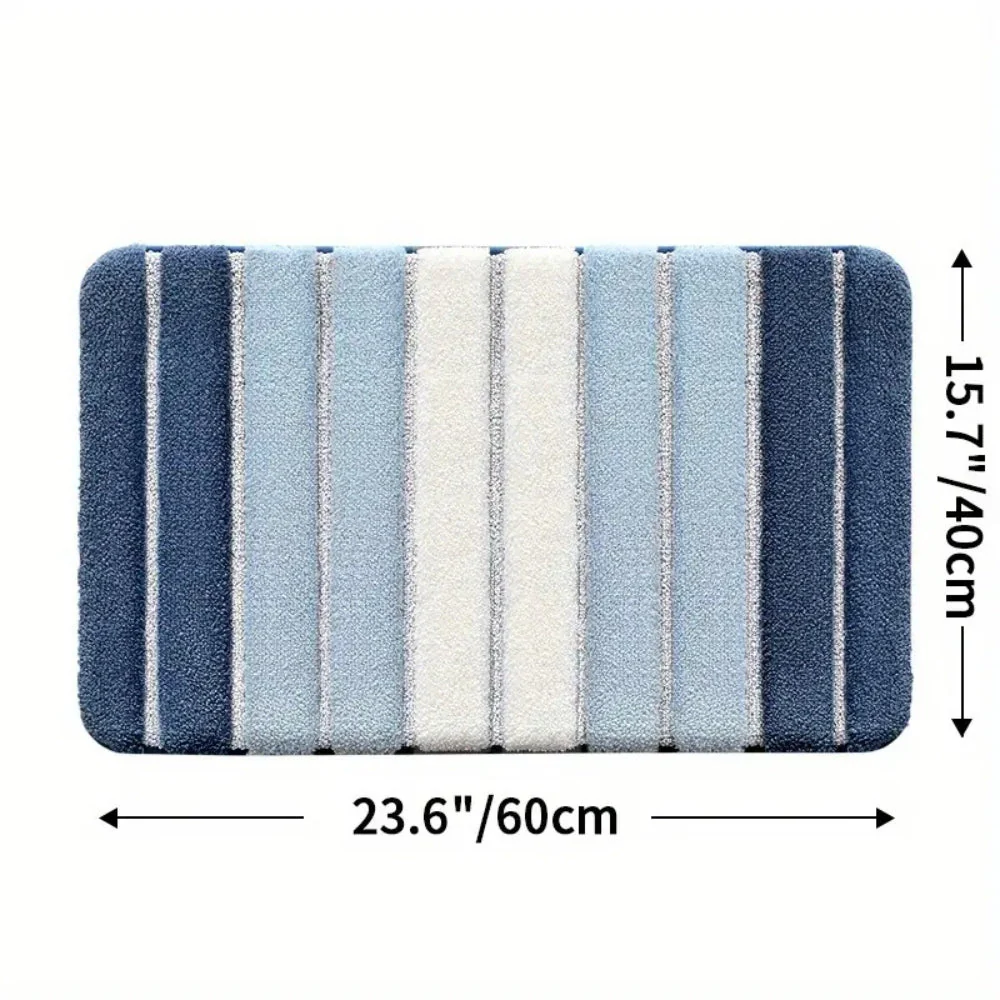 Lumiere Striped Absorbent Bath Mat - Image 6