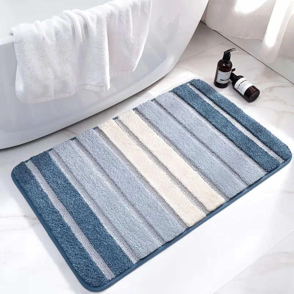 Lumiere Striped Absorbent Bath Mat - Image 8
