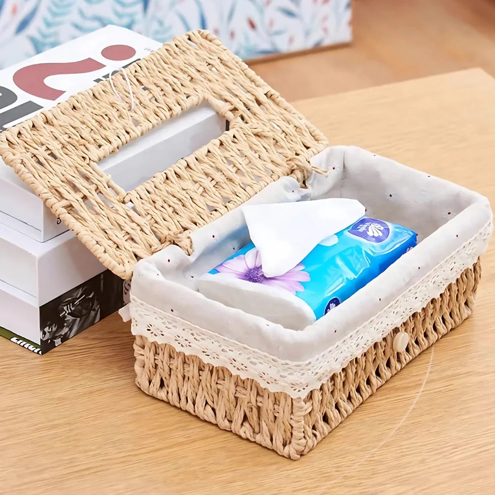 Lunor Braided Woven Tissue Box - Image 2