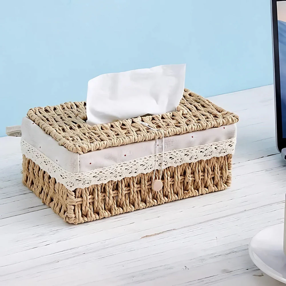 Lunor Braided Woven Tissue Box - Image 5