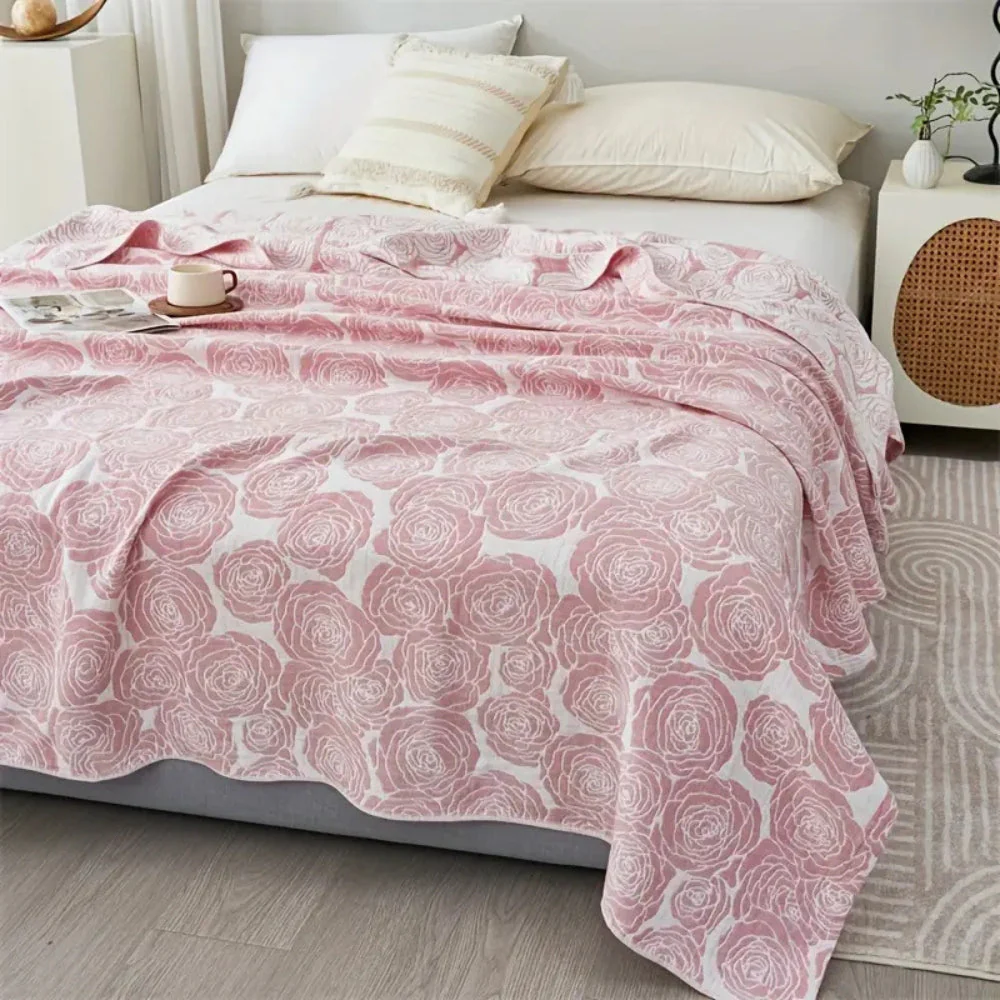 Lure Whisper Rose Cotton Blanket - Image 2