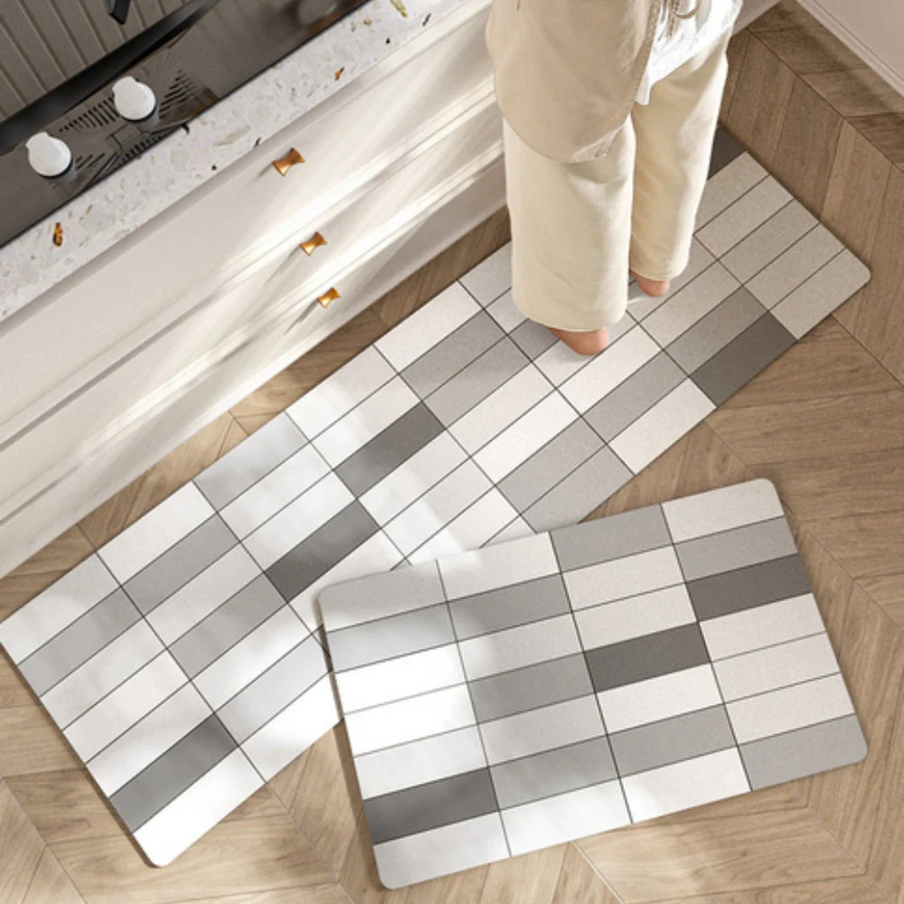 Lush Floral Striped Kitchen Mat - Image 6