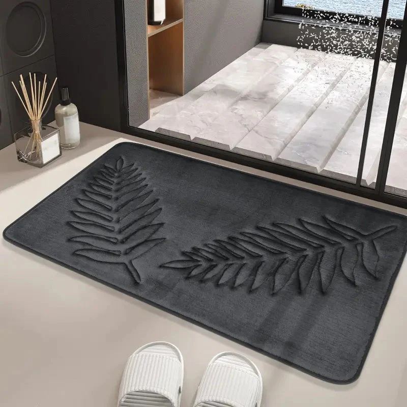Lush Leaf Comfort Bath Mat Set - 2Pcs - Image 5