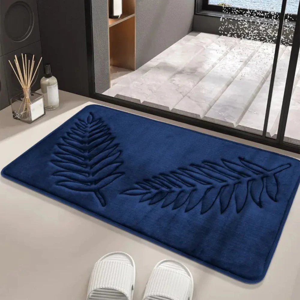 Lush Leaf Comfort Bath Mat Set - 2Pcs - Image 6