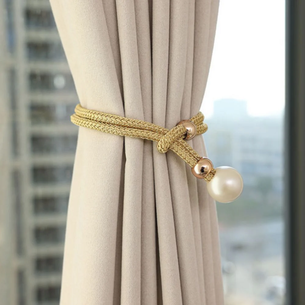 Lustrous Pearl Curtain Tie Back | 2 Pcs Set - Image 12