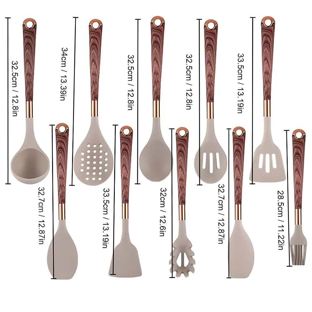 Luxe Silicone Cooking Utensils | 10 Pcs Set - Image 7