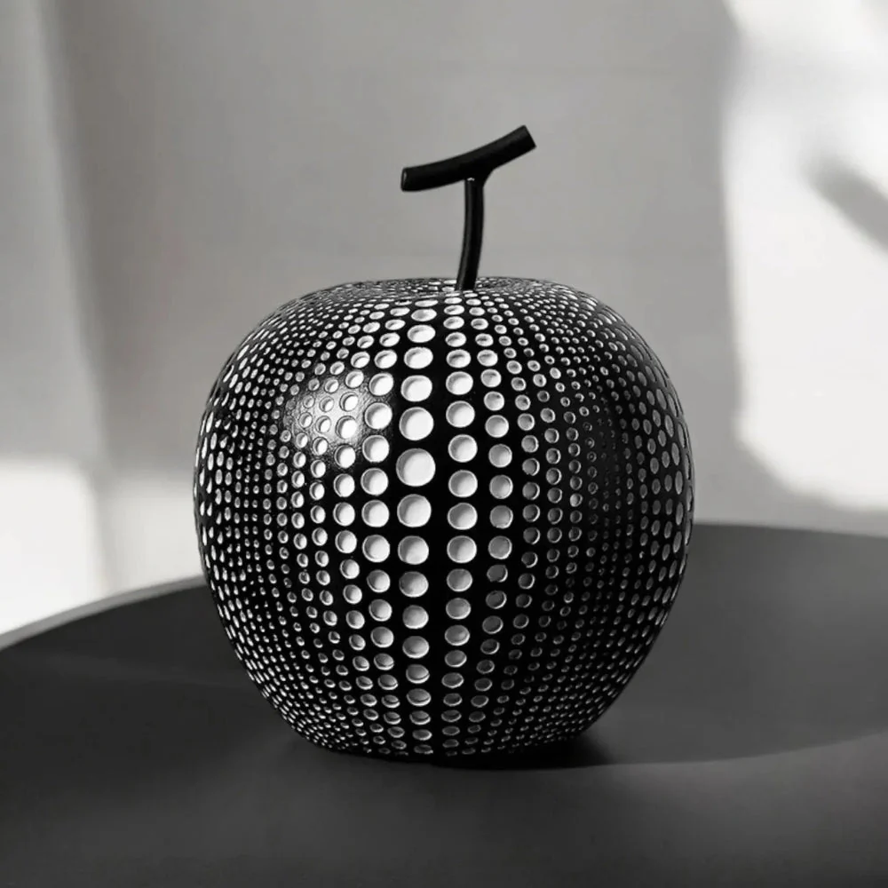 Luxurious Polka Dot Apple Sculpture - Image 4