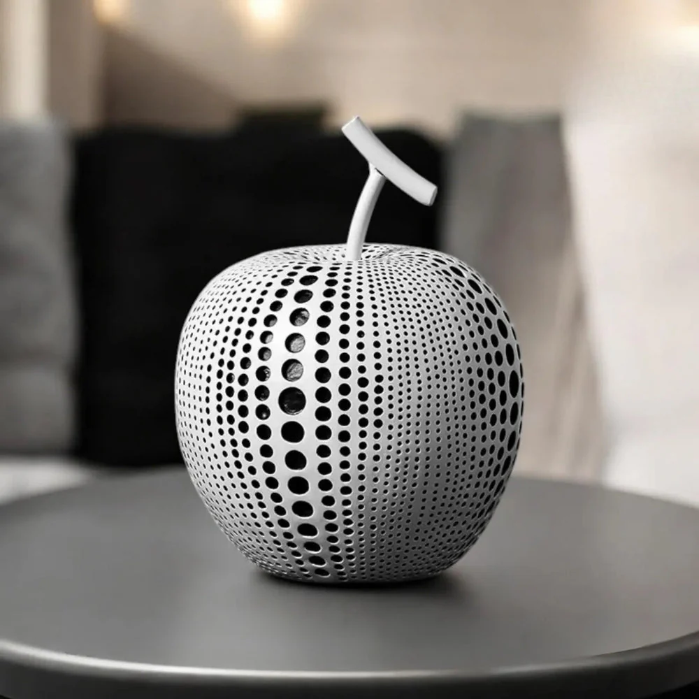 Luxurious Polka Dot Apple Sculpture - Image 5