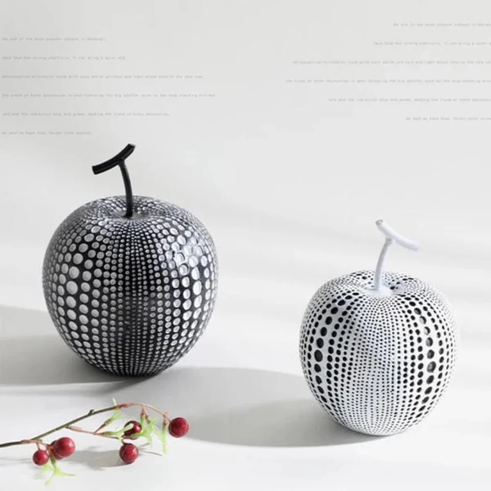 Luxurious Polka Dot Apple Sculpture - Image 7