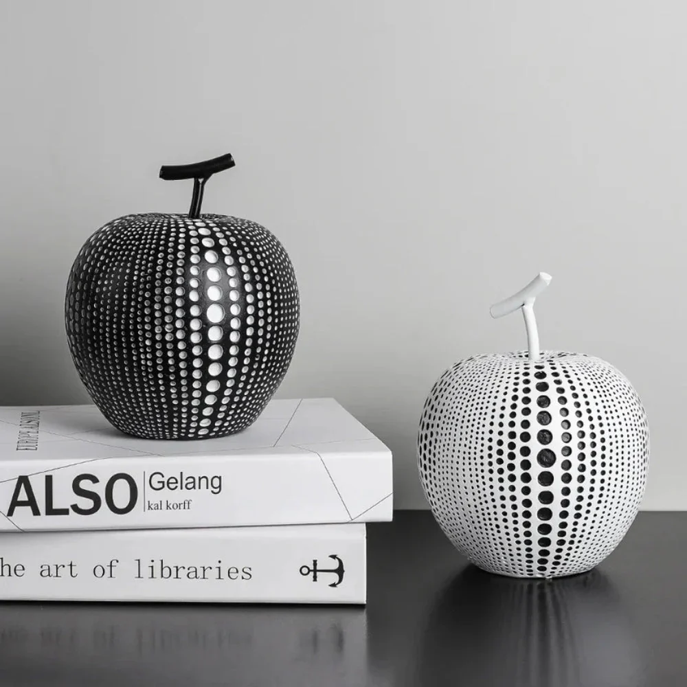 Luxurious Polka Dot Apple Sculpture - Image 8