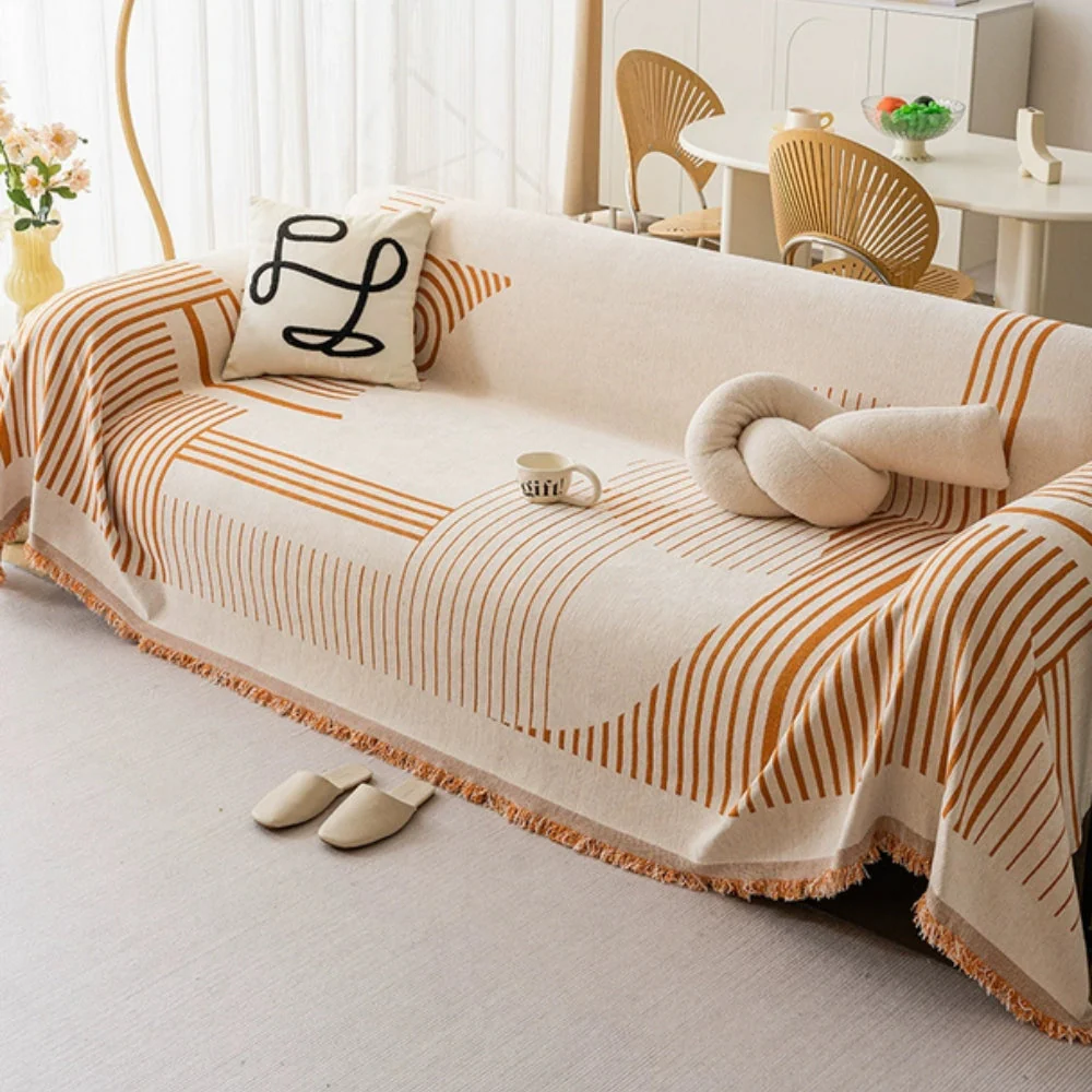 Luxurious Snowflake Chenille Sofa Cover - Image 4