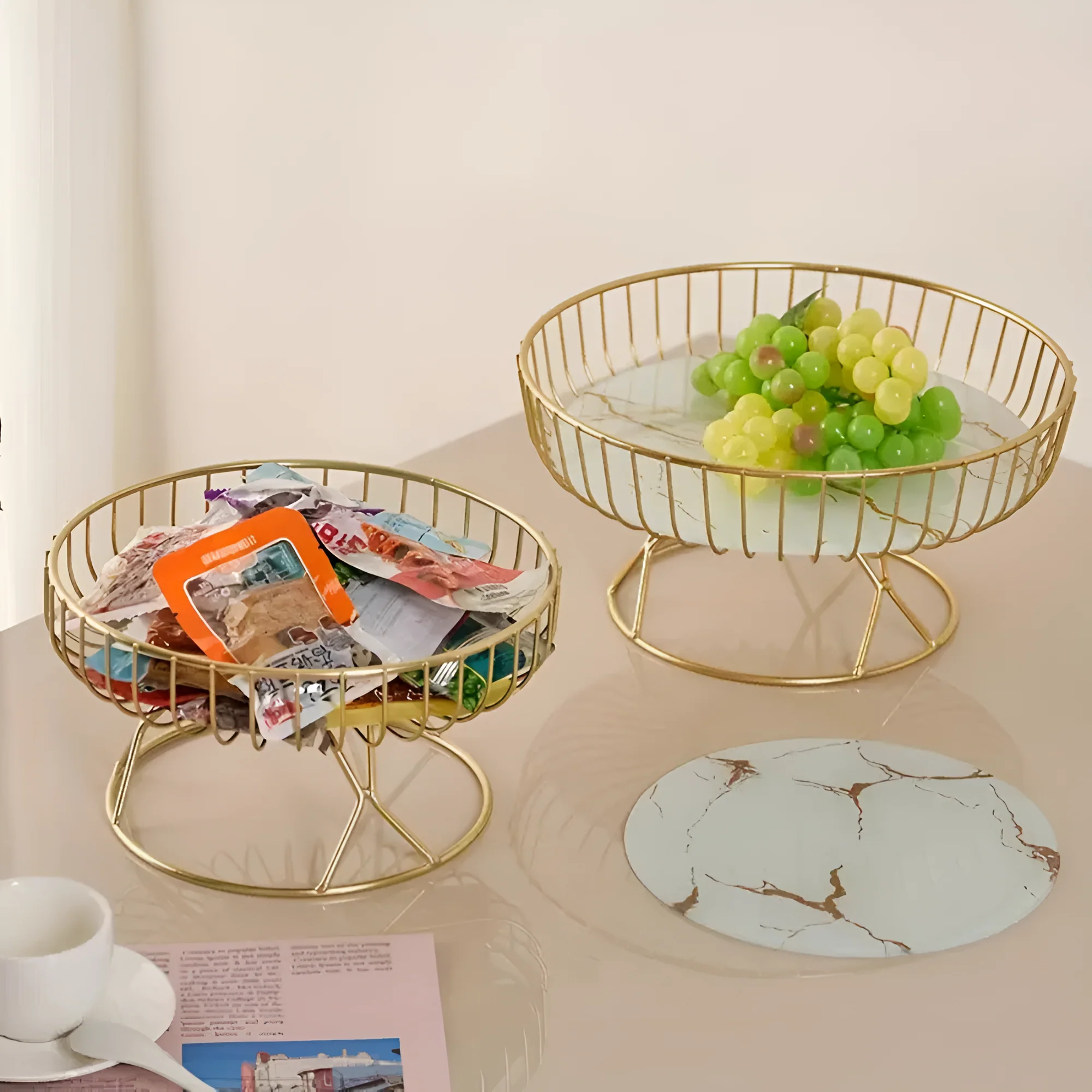 Luxury Ceramic Marble Serving Tray - Image 3