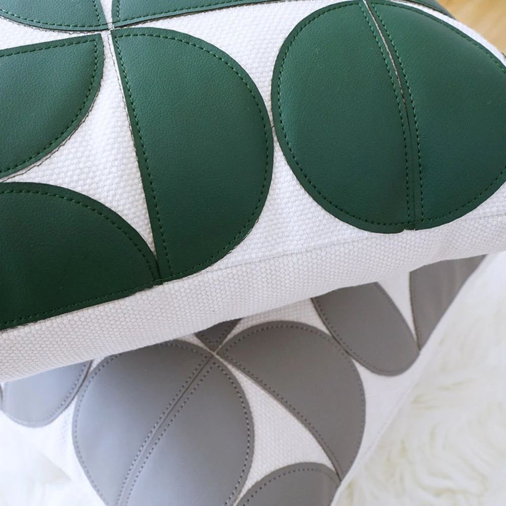 Luxury Embroidered Faux Leather Sofa Cushion Cover - Image 11