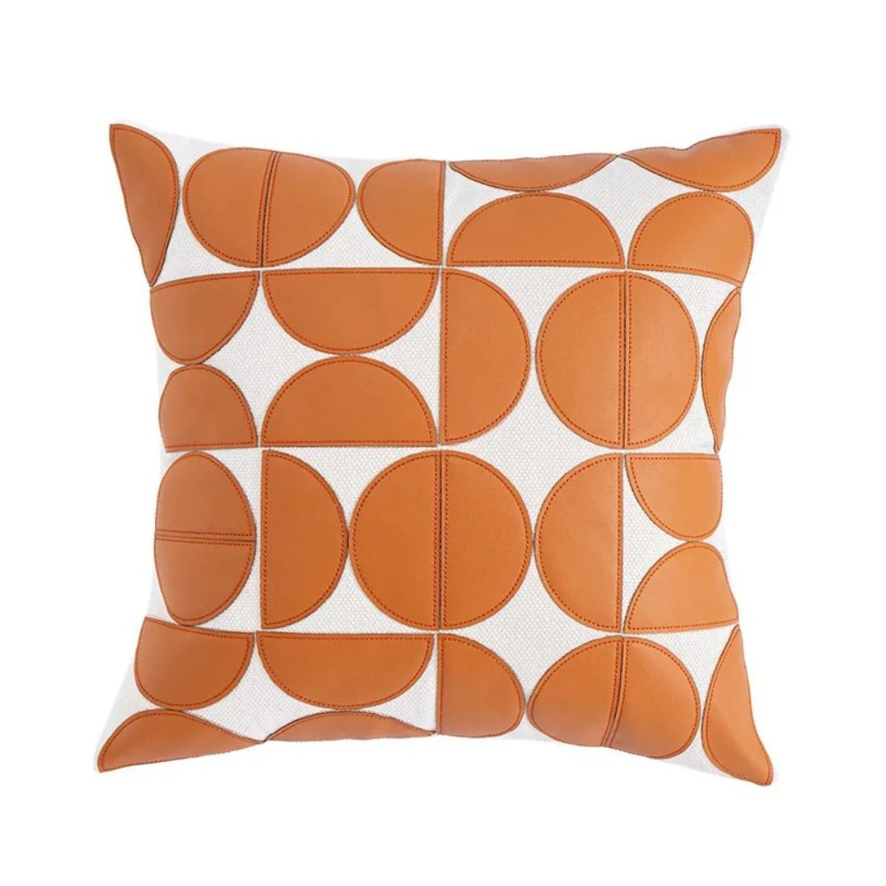 Luxury Embroidered Faux Leather Sofa Cushion Cover - Image 5