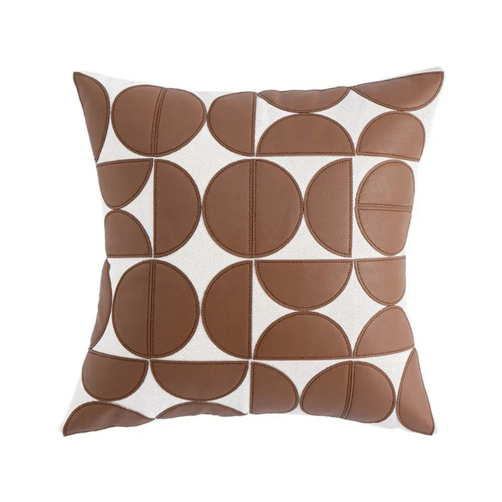 Luxury Embroidered Faux Leather Sofa Cushion Cover - Image 7
