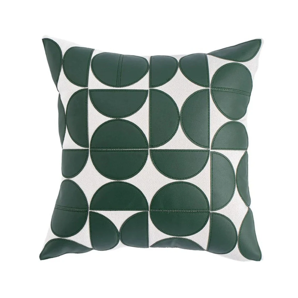 Luxury Embroidered Faux Leather Sofa Cushion Cover - Image 8